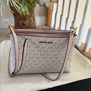 Michael Kors Powder Blush  Crossbody Bag Gold Hardware 10X7